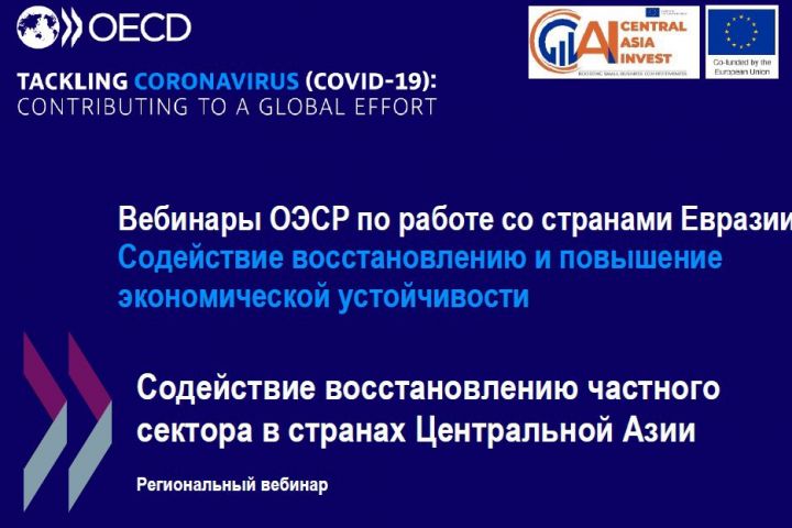 Региональный вебинар ОЭСР по работе со странами Евразии: «Содействие восстановлению частного сектора в странах Центральной Азии».